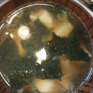 豆腐とネギスープ